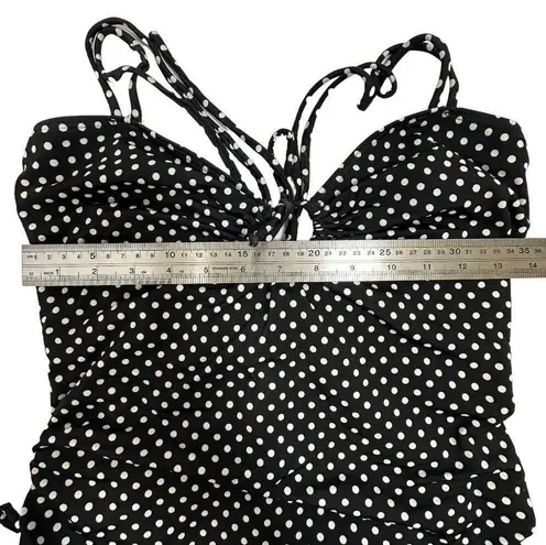 Newport News  Black and White Polka Dot One Piece Bathingsuit