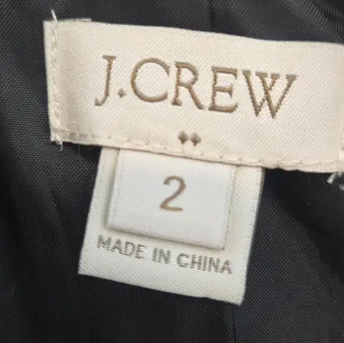 J.Crew  Women's Classic 2 Button Black Polyester Blazer Size 2