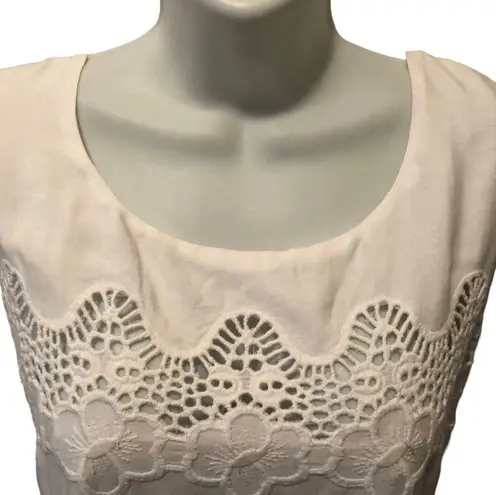 Karen Scott Gretchen Scott The Wave Sheath Dress White Sz. L Coastal Cruise Baby Shower Diva