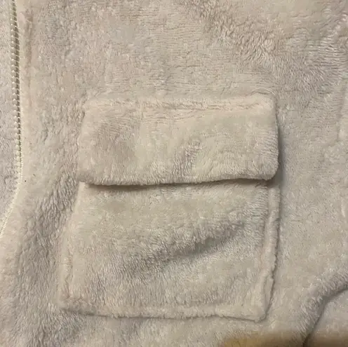 Fluffy White Flared Jacket