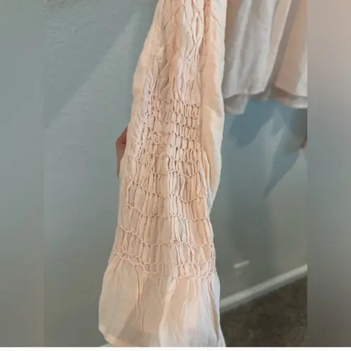 Free People  Smocked in Time Top in Apricot NWOT size xs