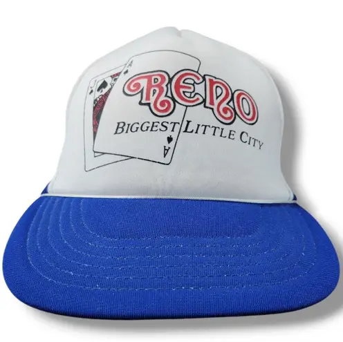 Size-A-Just Headwear Vintage Hat Vintage Reno Biggest Little City Hat Black Jack Vintage Trucker Hat By Size-A-Just Unisex Hat - Image 1