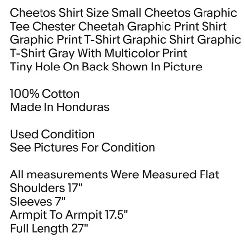 Mad Engine Cheetos Shirt Size Small Cheetos Graphic Tee Chester Cheetah Graphic Print Shirt By Unisex