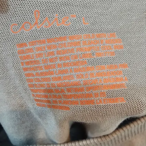 Colsie Gray Boxy Crop Tee Size L