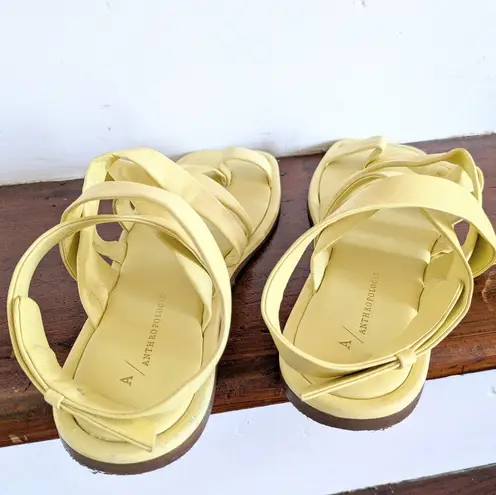 Anthropologie  Lemon Strappy Sandals