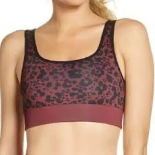 Ultracor COR designed by Leopard-Print Sports Bra Red Size Small S EUC