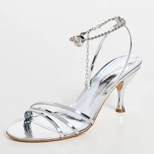 Salvatore Ferragamo Ferragamo Denise Sandals 70mm in Silver, Size 7 NEW in Box