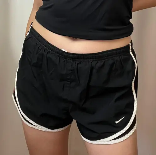 Nike Women's Black & White Running Workout Track Shorts Size Small - Image 1