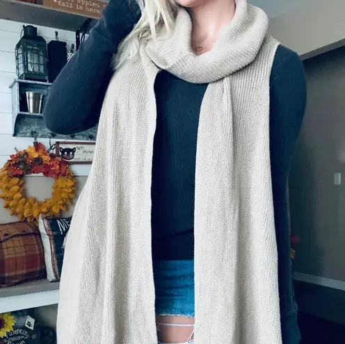 Coco + Carmen NWT neutral taupe knit cowl neck turtle neck sleeveless cardigan