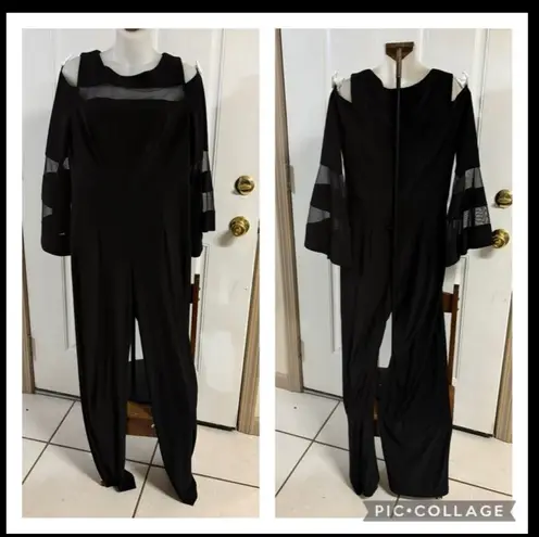 R & M Richards black jumpsuit