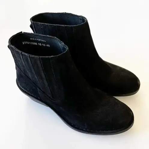 Fly London  Size 40 EU Black Suede Subtle‎ Metallic Ankle Boot Pull-on Style Nice - Image 5