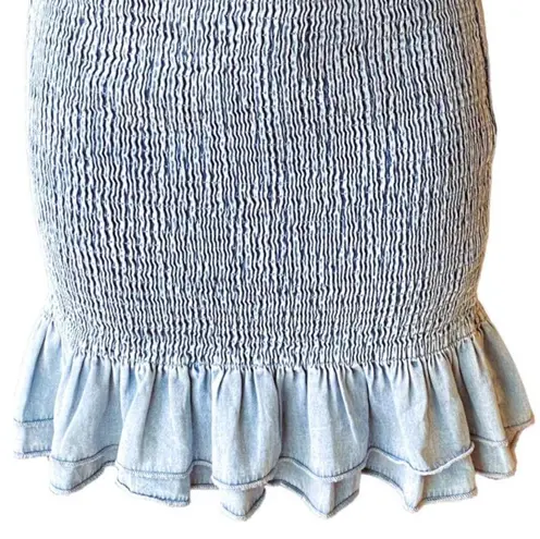 Tea N Rose Soft Denim Blue Mini Stretch Spring Break Dress ~ Women's Size SMALL