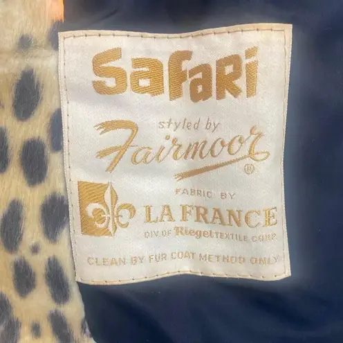 Vintage Safari by Fairmoor Faux Cheetah Fur Coat women sz S (estimated) - Image 3