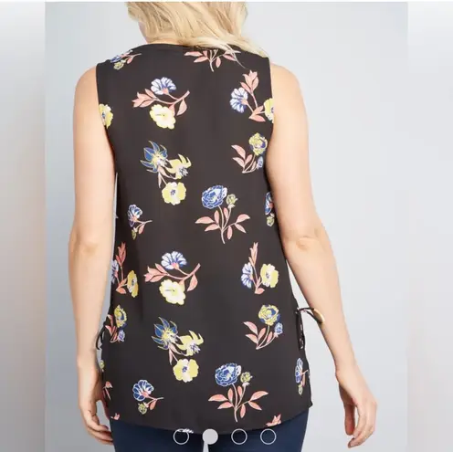 Modcloth Floral Sheer Tank Top