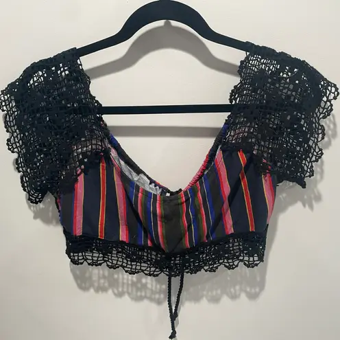 Free People NWOT Women's Crochet Crop top Multiple Size M