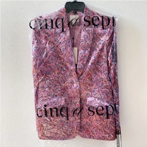 Cinq à Sept Cinq a Sept Estelle Paisley Satin Blazer