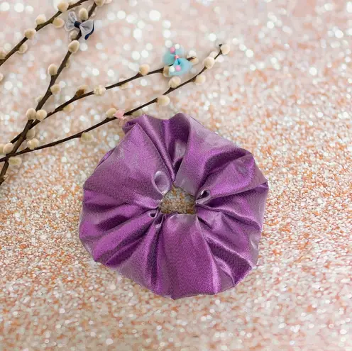 Electric Purple Metallic Jumbo Oversized XXL Scrunchie