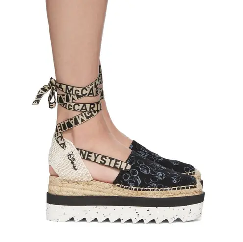 Stella McCartney x Disney Gaia Mickey Mouse Platform Espadrille 9.5 US