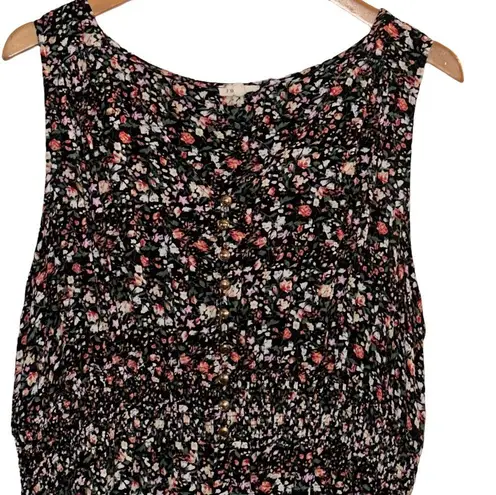 JODIFL ditsy floral sleeveless cropped wide leg jumpsuit