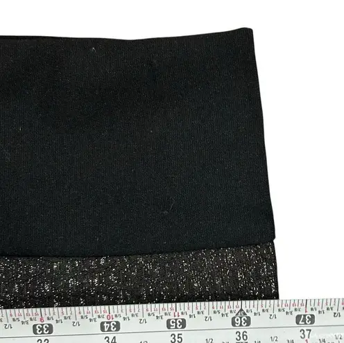 Yoana Baraschi Anthropologie Cocktail Dress Black Silver Shimmer Size 4 Short