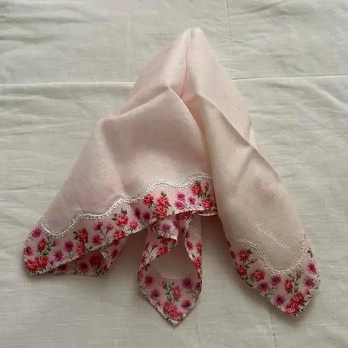 Pink floral boarder print bandana 0647