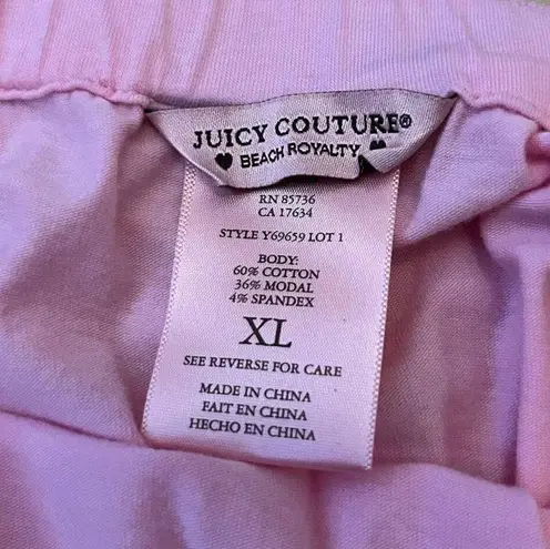 Juicy Couture  Pink two piece pink swim cover up size xl with gold accents