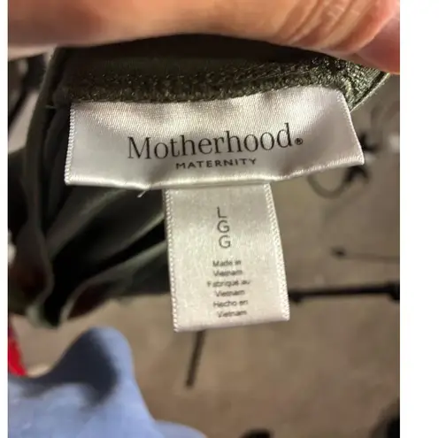 Motherhood Maternity Olive Green Ruched Side T Shirt Dress Size L