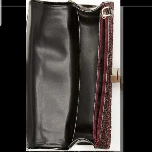 Kate Spade  odette glitter black cherry mini top handle bag