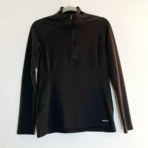 Patagonia  Women's Capilene Thermal Weight Zip-Neck in Black Sz S EUC