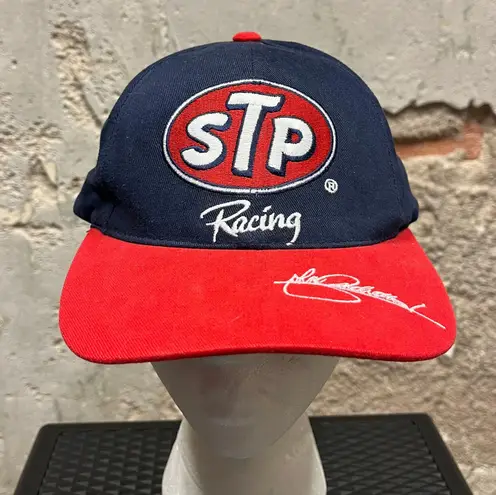 Vintage Y2K Nascar STP Racing John Andretti #43 Racing Hat Red Navy Embroidered Multiple