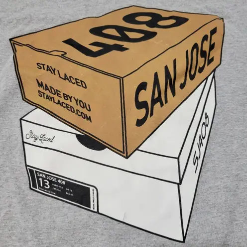 Stay Laced Shirt Size Large L Sneakerhead Sneaker Shoe Box Graphic Print T