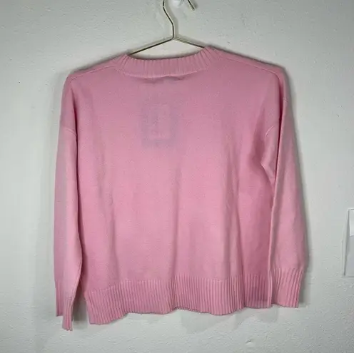 Azure Pink Cropped Sweater Women’s Small Soft Knit Pullover Top Casual Cozy