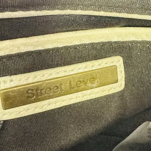 Street Level gray faux suede cross body/shoulder bag/purse with adjustable strap