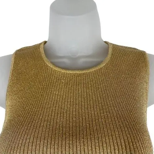 Laundry by Shelli Segal  Gold Sparkly Shell Tank Sz M