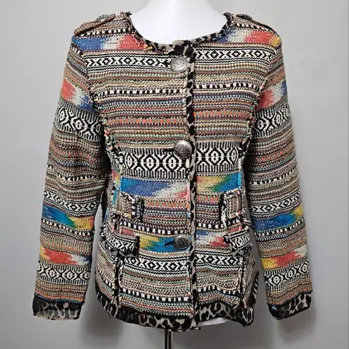 Berek Multicolpred Southwestern Jacquard Tapestry Blazer Size Medium