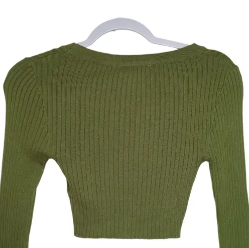 Twiin Princess Polly Green Crop Sweater Size XXS New NWT