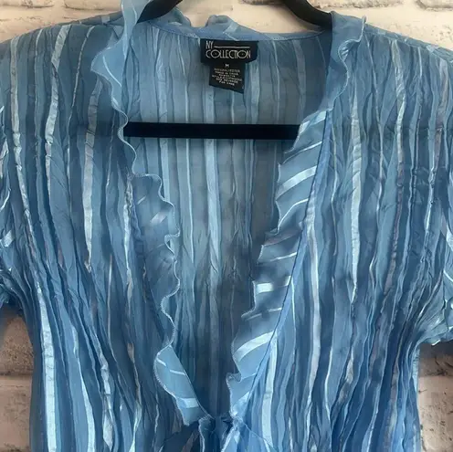 Ny Collection Aritzia Women's Blue Shirt | Size Medium