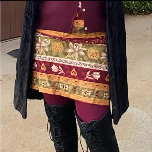 Sag Harbor Women’s Size 12 Striped Floral Shift Dress Short Sleeve Shoulder Pads