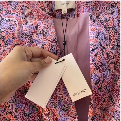 Cinq à Sept Cinq a Sept Estelle Paisley Satin Blazer