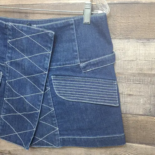 Opening Ceremony asymmetrical mini denim skirt sz S RARE!!