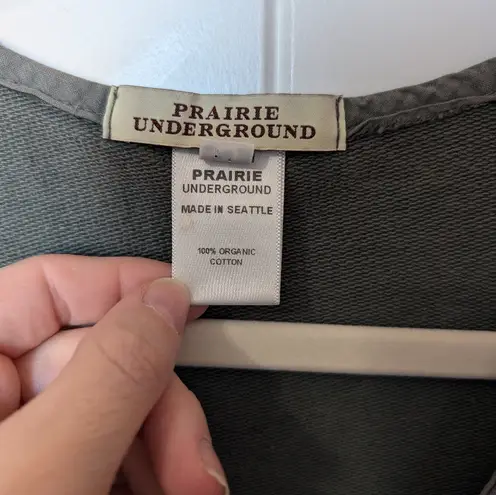 Prairie Underground Mini Dress Organic Cotton Khaki Green Small