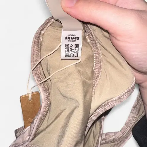 SKIMS  Swim Small Signature Plunge Triangle Bikini Top in Croc Print thumbnail 7