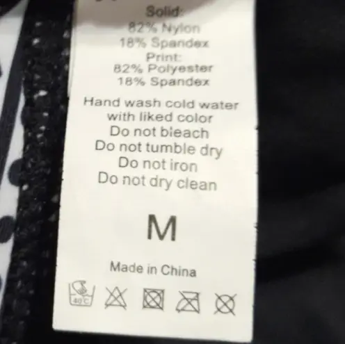 Black and White Bikini Top Size Medium