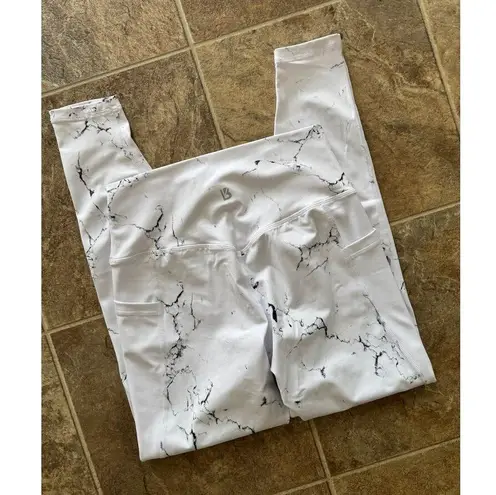 Buffbunny Limitless Leggings White Marble Size Medium