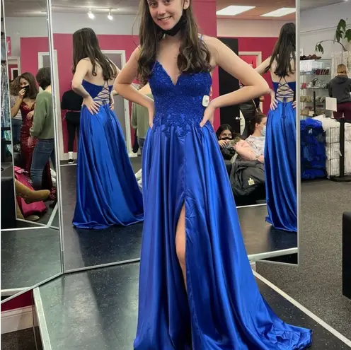 Faviana Royal Blue Prom Dress