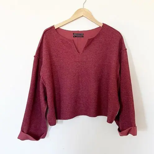 Urban Outfitters  Split Neck Wide Sleeve Oversized Lightweight Sweater