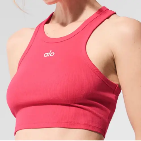 Alo Yoga Apsire Tank Candy Red/White XS