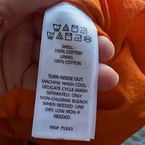 Christian Sirano Jungle Print Cotton Ruffle Mini Skirt Women's XL Orange