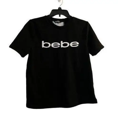 Bebe  Sport shirt sleeved sweatshirt with‎ mesh back strip size S