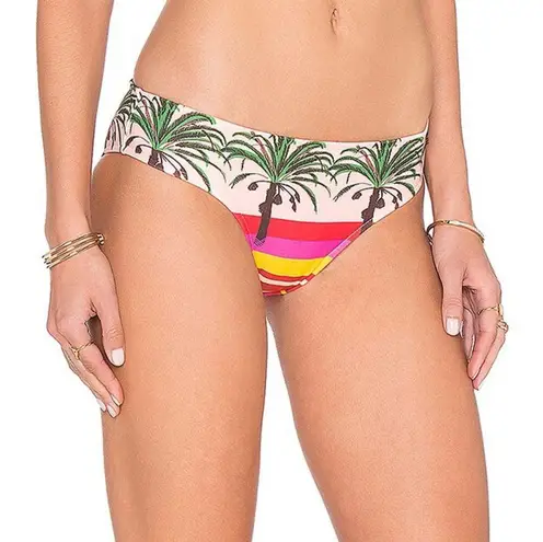 NEW Salinas M Runway Triangle Bikini Set MultiColor Palm Coconut Swim Top Bottom Blue Size M